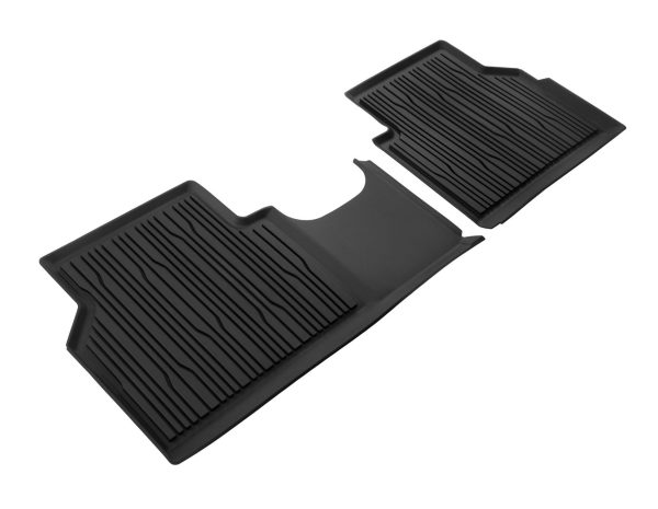 ALL-ELECTRIC EXPLORER & ALL-ELECTRIC FORD CAPRI RUBBER FLOOR MATS REAR, BLACK, TRAY STYLE WITH RAISED EDGES - Imagen 2