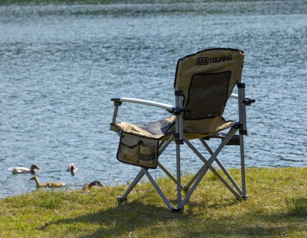 ARB* CAMPING CHAIR WITH CARRY BAG,BLACK AND BEIGE